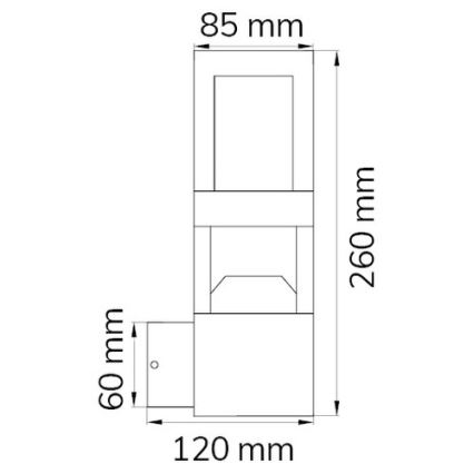 Wofi 12244 - LED Sieninis lauko šviestuvas SIERRA LED/10W/230V IP54