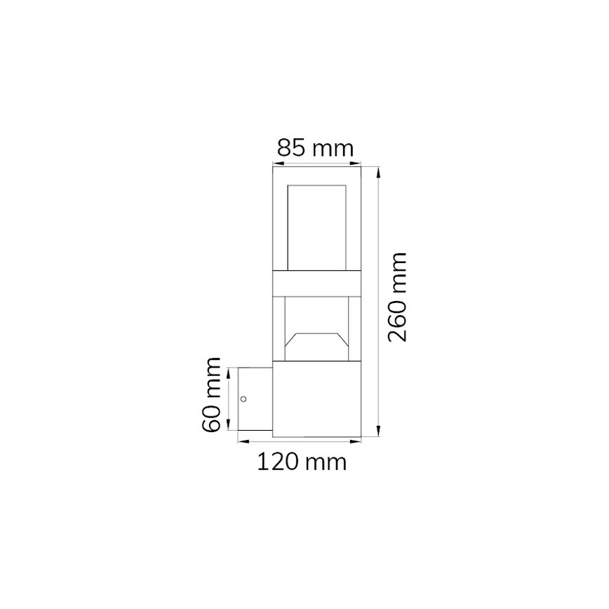Wofi 12244 - LED Sieninis lauko šviestuvas SIERRA LED/10W/230V IP54