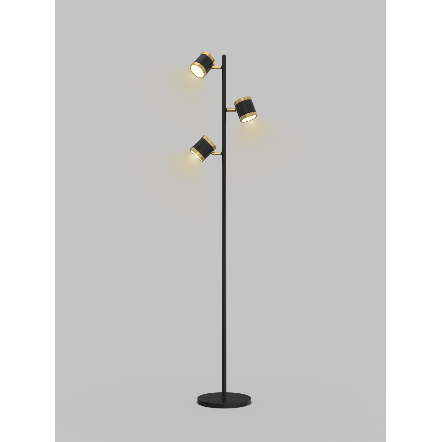 Wofi 3003-304S - LED pritemdomas toršeras TOULOUSE LED/21W/230V juoda/auksas