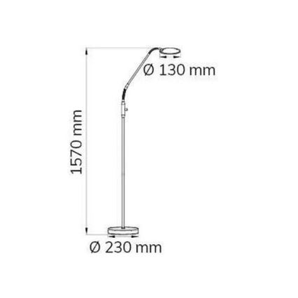 Wofi 3006.01.64.9000 - LED pritemdomas toršeras TWIN LED/4,6W/230V