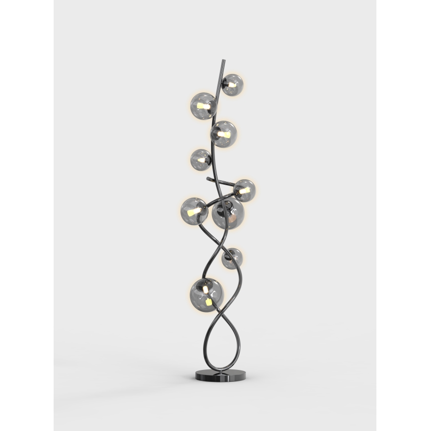 Wofi 3014-905 - LED toršeras NANCY 9xG9/3,5W/230V juodas chromas