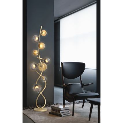 Wofi 3015-904 - LED toršeras METZ 9xG9/3,5W/230V auksas/pilka