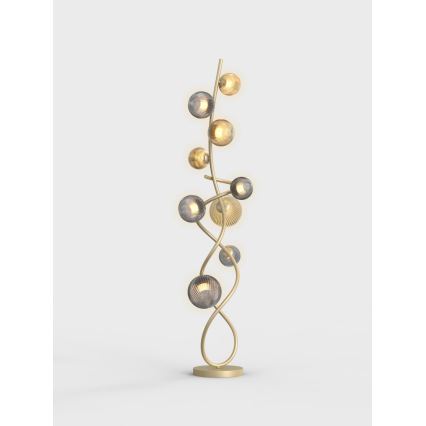 Wofi 3015-904 - LED toršeras METZ 9xG9/3,5W/230V auksas/pilka