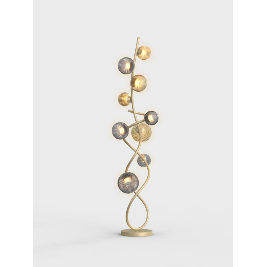 Wofi 3015-904 - LED toršeras METZ 9xG9/3,5W/230V auksas/pilka