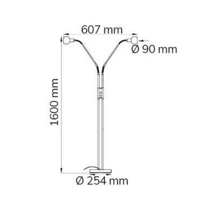 Wofi 307102640000 - LED pritemdomas toršeras NOIS 2xLED/5W/230V