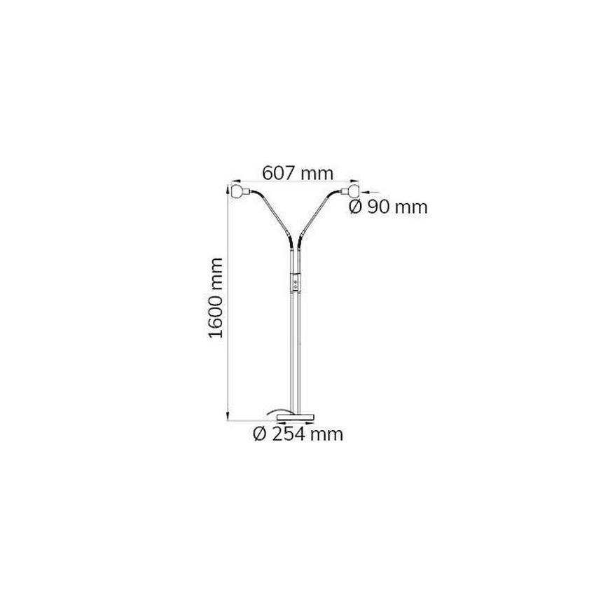 Wofi 307102640000 - LED pritemdomas toršeras NOIS 2xLED/5W/230V