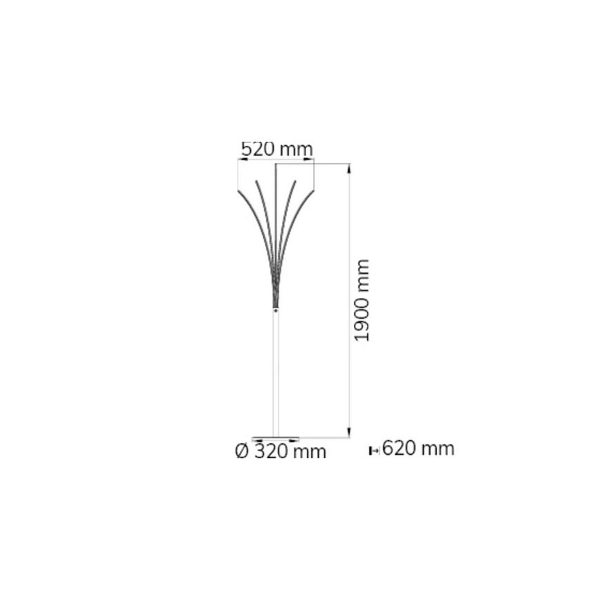 Wofi 3557.05.01.0000 - LED pritemdomas toršeras BENETT LED/24W/230V