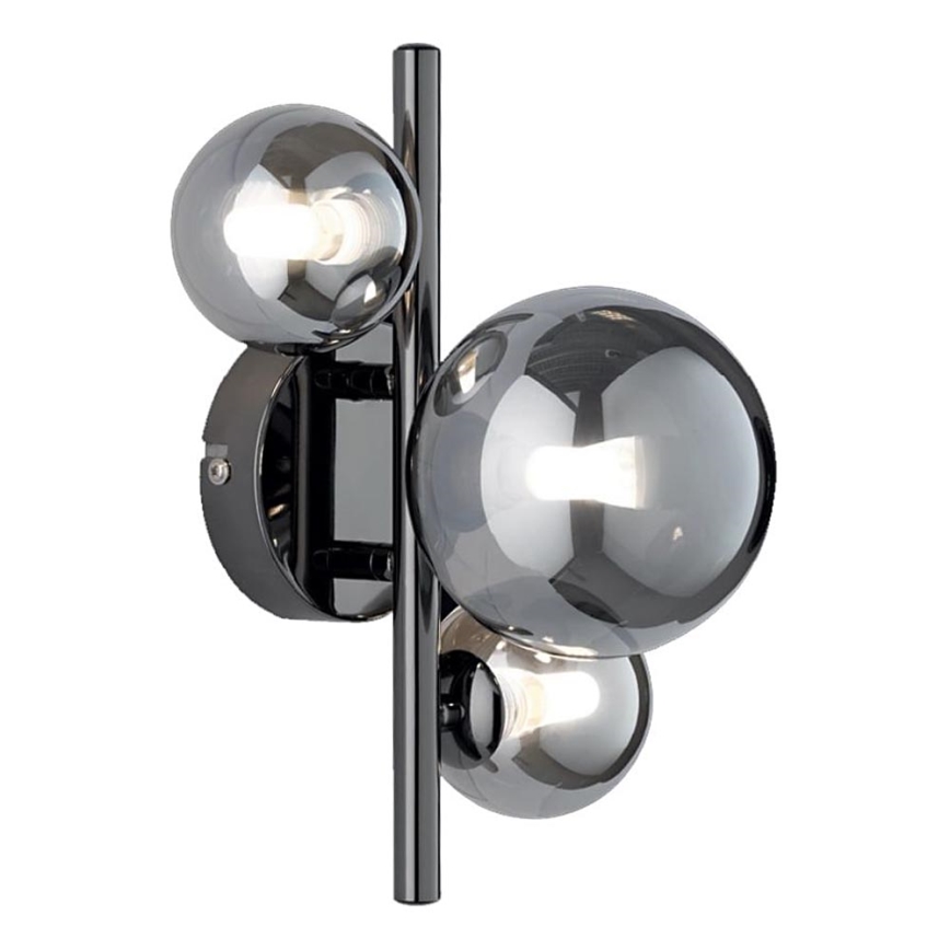 Wofi 4014.03.24.9000 - LED sieninis šviestuvas VILLA 3xG9/3W/230V juoda/blizgus chromas