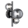Wofi 4014.03.24.9000 - LED sieninis šviestuvas VILLA 3xG9/3W/230V juoda/blizgus chromas