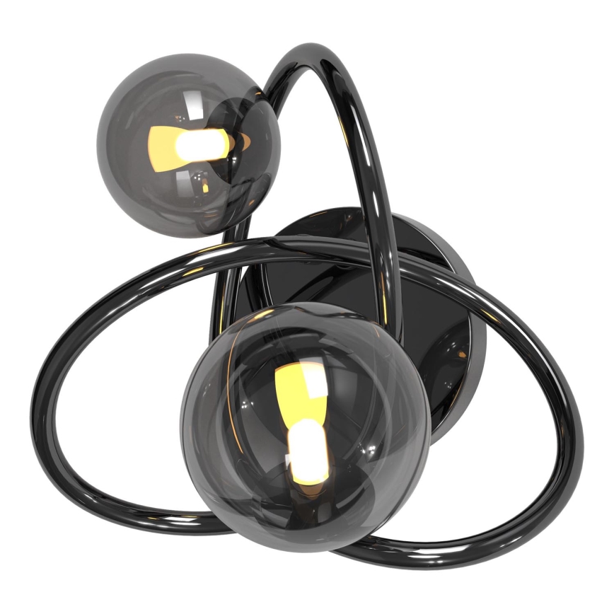 Wofi 4014-205 - LED sieninis šviestuvas NANCY 2xG9/3,5W/230V juoda/blizgus chromas