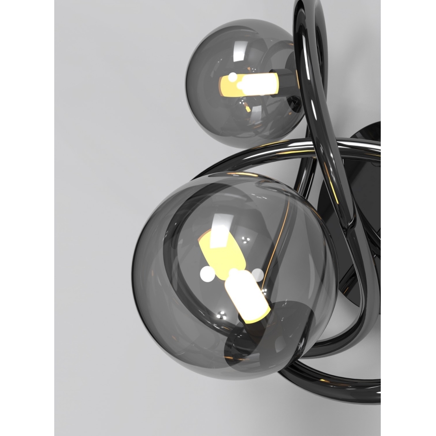 Wofi 4014-205 - LED sieninis šviestuvas NANCY 2xG9/3,5W/230V juoda/blizgus chromas
