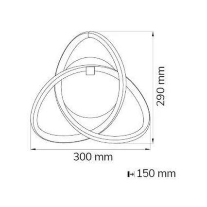 Wofi 4134.01.88.9000 - LED sieninis šviestuvas INDIGO LED/14W/230V