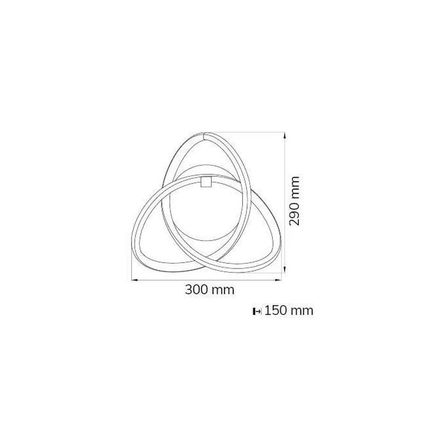 Wofi 4134.01.88.9000 - LED sieninis šviestuvas INDIGO LED/14W/230V