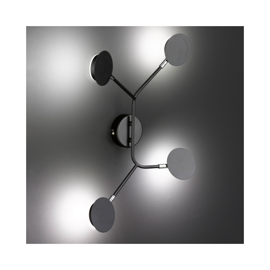 Wofi 446604109000 - LED Sieninis šviestuvas BELIZE 4xLED/5W/230V 3000K juodas
