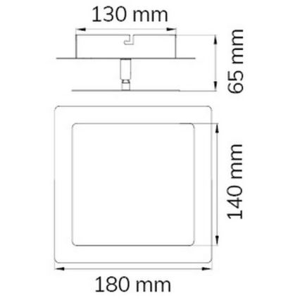 Wofi 451401709000 - LED sieninis šviestuvas FEY LED/8W/230V chromas