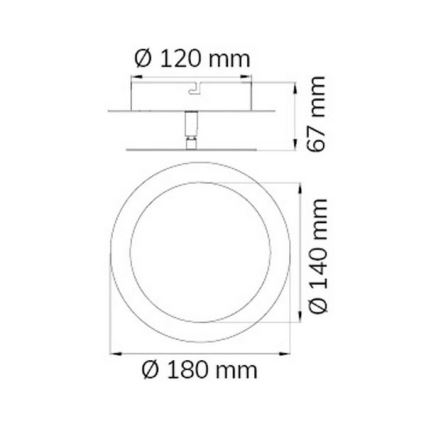 Wofi 451701709000 - LED sieninis šviestuvas SLIGO LED/6W/230V chromas