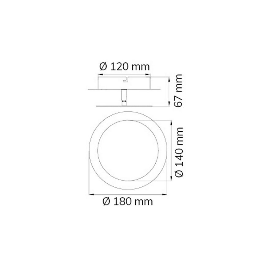 Wofi 451701709000 - LED sieninis šviestuvas SLIGO LED/6W/230V matinis chromas