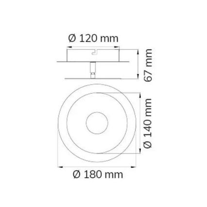 Wofi 451901709000 - LED sieninis šviestuvas AFIR LED/6W/230V matinis chromas