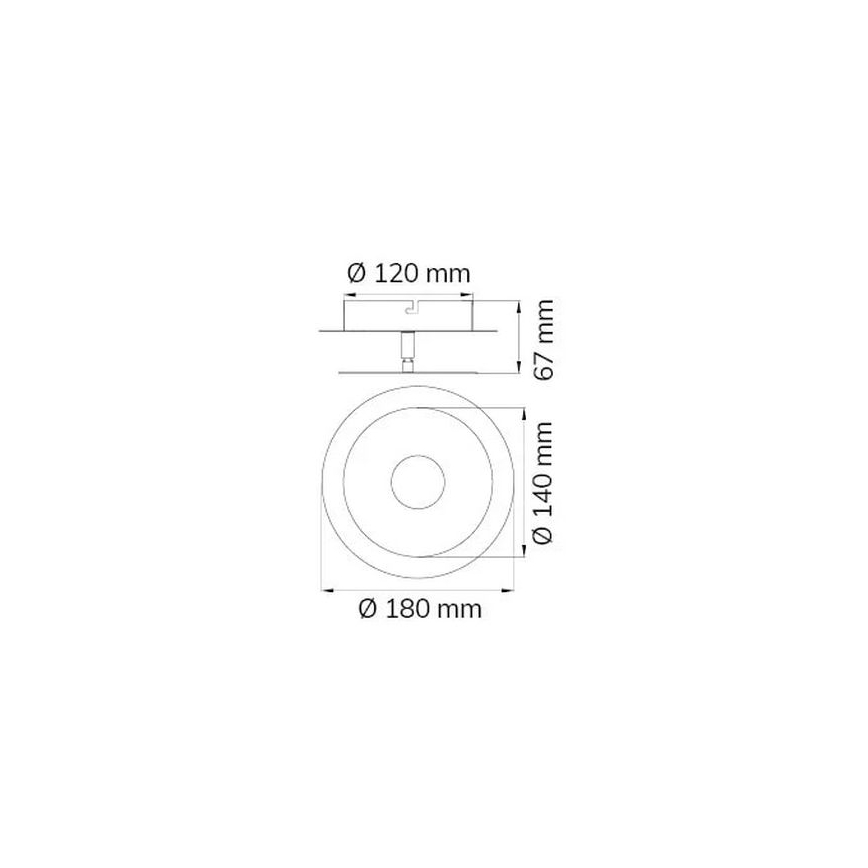 Wofi 451901709000 - LED sieninis šviestuvas AFIR LED/6W/230V matinis chromas