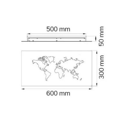 Wofi 4556.01.50.9600 – LED Sieninis dekoratyvinis šviestuvas LINDA LED/26W/230V 3000K