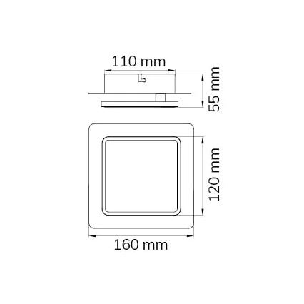 Wofi 4785.01.10.9000 – LED Sieninis šviestuvas SUTTER LED/4,5W/230V 3000K juodas