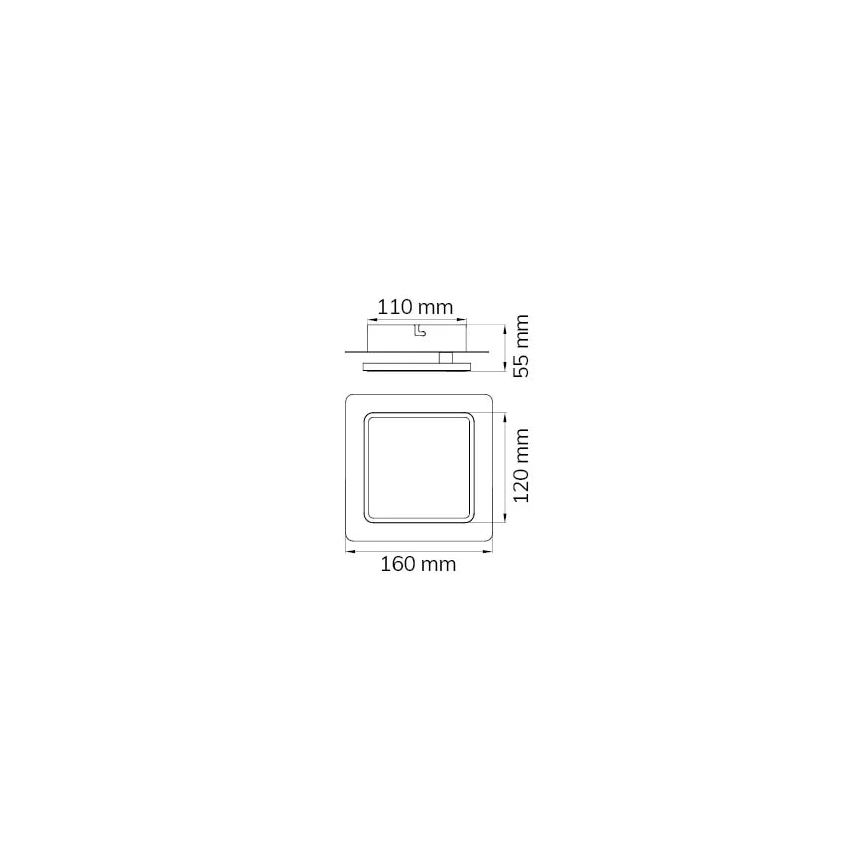 Wofi 4785.01.10.9000 – LED Sieninis šviestuvas SUTTER LED/4,5W/230V 3000K juodas
