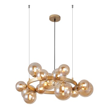 Wofi 5014-1501W - LED Pakabinamas sietynas VILLA 15xG9/3W/230V auksas