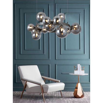 Wofi 5014-1505W - LED Pakabinamas sietynas VILLA 15xG9/3W/230V juoda