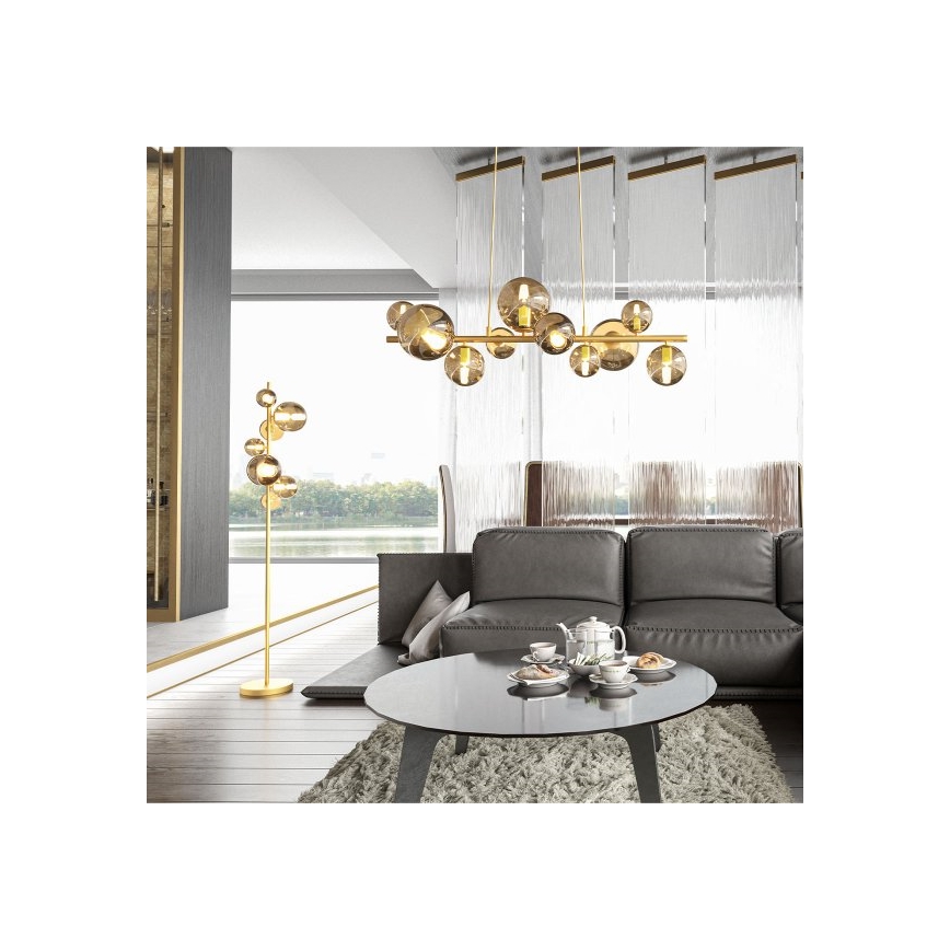 Wofi 6014.10.14.9000 - LED Pakabinamas sietynas VILLA 10xG9/3W/230V auksas