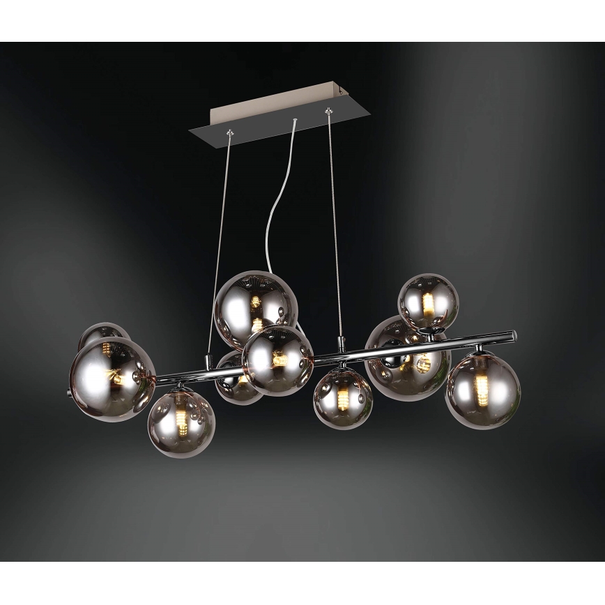 Wofi 6014.10.24.9000 - LED šviestuvas ant laido VILLA 10xG9/3W/230V juodas/blizgus chromas