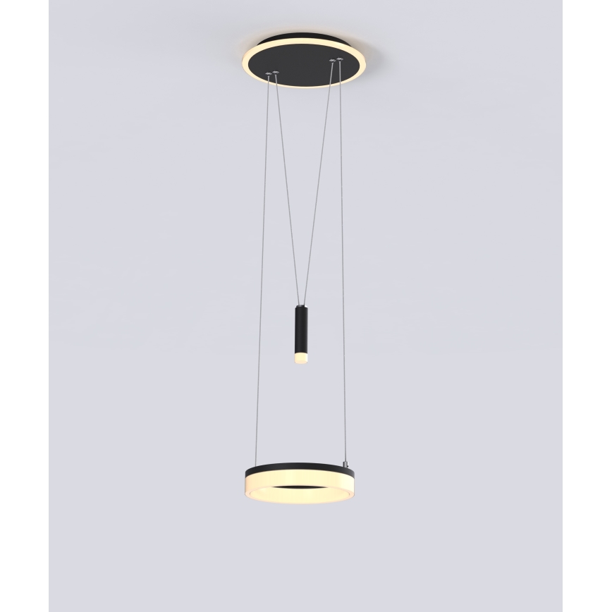 Wofi 6054-302 - LED Reguliuojamas pakabinamas sietynas JESSE LED/15,5W/230V juoda