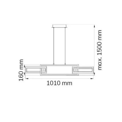 Wofi 6133.03.64.9000 - LED Reguliuojamas pakabinamas sietynas MURIEL LED/26W/230V