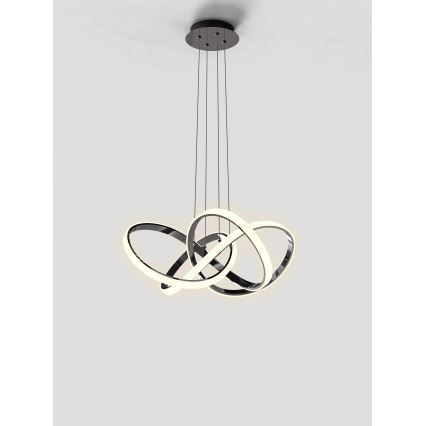 Wofi 6134-105L - LED Reguliuojamas pakabinamas sietynas INDIGO LED/50W/230V juoda/blizgus chromas