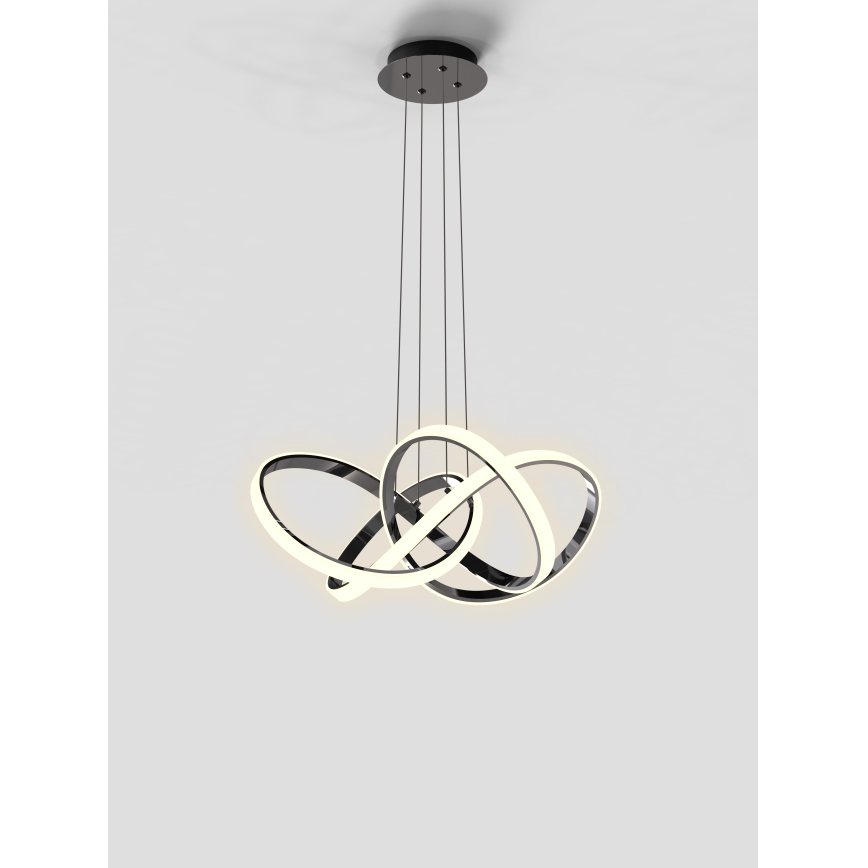 Wofi 6134-105L - LED Reguliuojamas pakabinamas sietynas INDIGO LED/50W/230V juoda/blizgus chromas