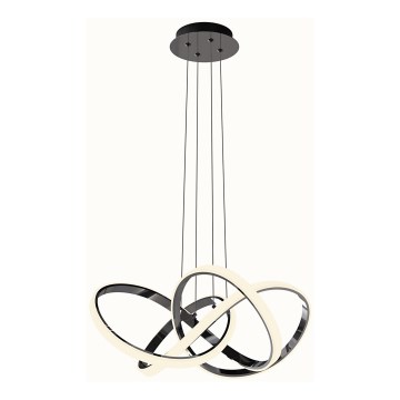 Wofi 6134-105L - LED Reguliuojamas pakabinamas sietynas INDIGO LED/50W/230V juoda/blizgus chromas