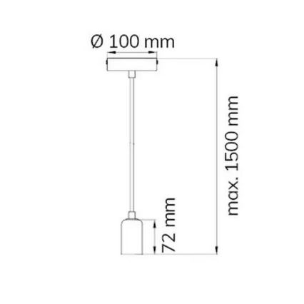 Wofi 6200.01.64.7000 - Pakabinamas sietynas DRESS 1xE27/60W/230V