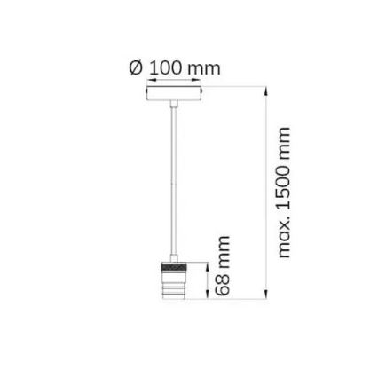 Wofi 6209.01.02.7000 - Pakabinamas sietynas NALA 1xE27/60W/230V aukso