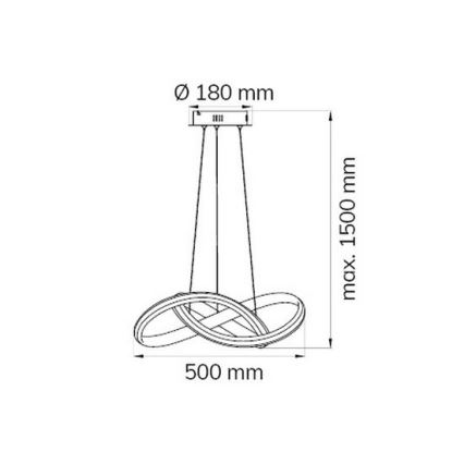 Wofi 6823.01.06.9500 - LED Reguliuojamas pakabinamas sietynas SALO LED/28W/230V 3000K