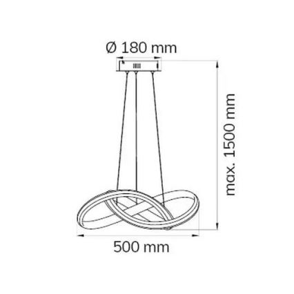 Wofi 6823.01.10.9500 - LED Reguliuojamas pakabinamas sietynas SOLO LED/28W/230V