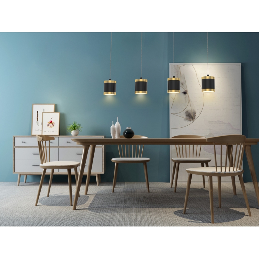 Wofi 7003-404 - LED Reguliuojamas pakabinamas sietynas TOULOUSE LED/34W/230V juoda/auksas