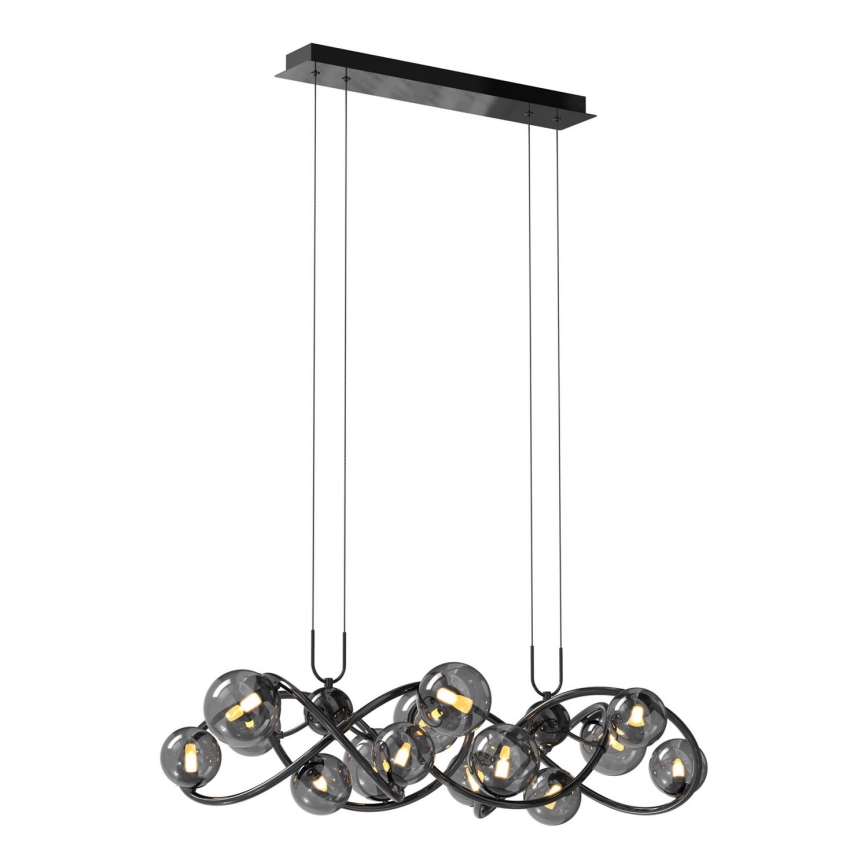 Wofi 7014-1405 - LED Pakabinamas sietynas NANCY 14xG9/3,5W/230V juoda/blizgus chromas