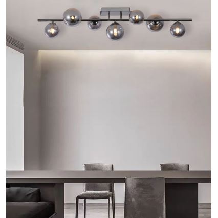 Wofi 7014-705W - LED Ant pagrindo montuojamas sietynas VILLA 7xG9/3W/230V juoda