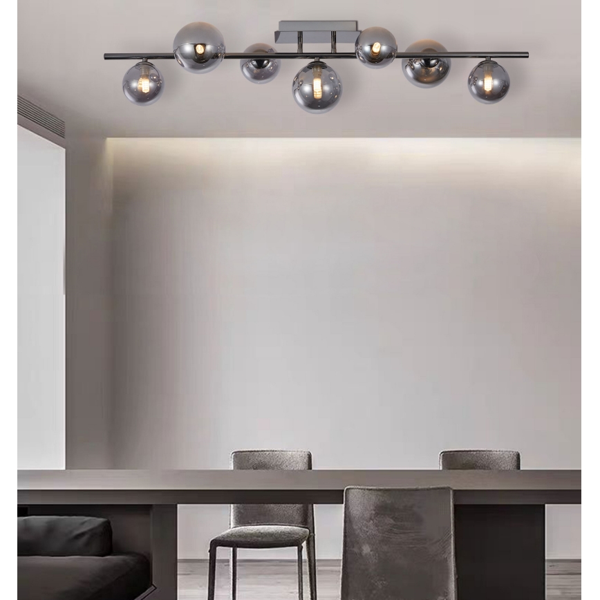 Wofi 7014-705W - LED Ant pagrindo montuojamas sietynas VILLA 7xG9/3W/230V juoda