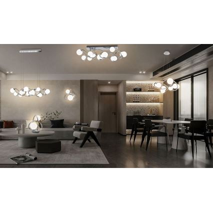 Wofi 7014-807 - LED Pakabinamas sietynas NANCY 8xG9/3,5W/230V blizgus chromas