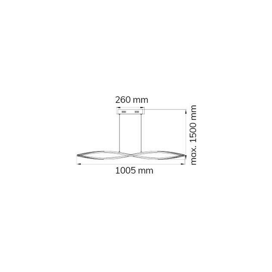 Wofi 7152.02.01.6000 - LED Reguliuojamas pakabinamas sietynas IDANA 2xLED/13,5W/230V