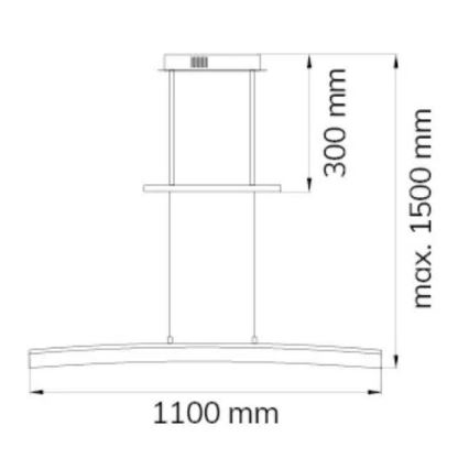 Wofi 7230.01.64.6000 - LED Reguliuojamas pakabinamas sietynas FERROL LED/28W/230V