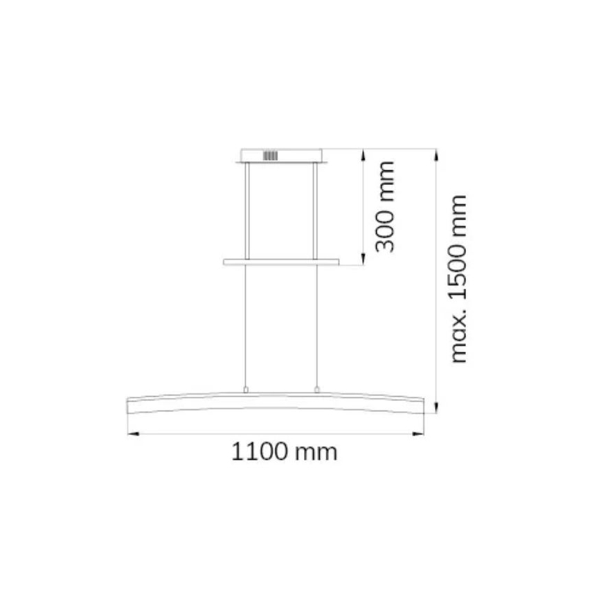 Wofi 7230.01.64.6000 - LED Reguliuojamas pakabinamas sietynas FERROL LED/28W/230V