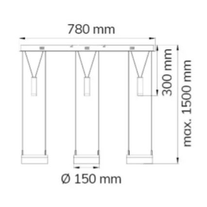 Wofi 7263.06.54.6000 - LED Reguliuojamas pakabinamas sietynas JETTE 3xLED/7,5W/230V + 3xLED/1W