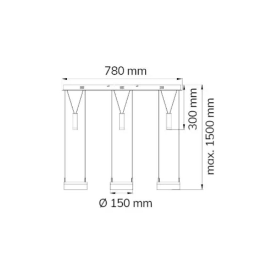 Wofi 7263.06.54.6000 - LED Reguliuojamas pakabinamas sietynas JETTE 3xLED/7,5W/230V + 3xLED/1W