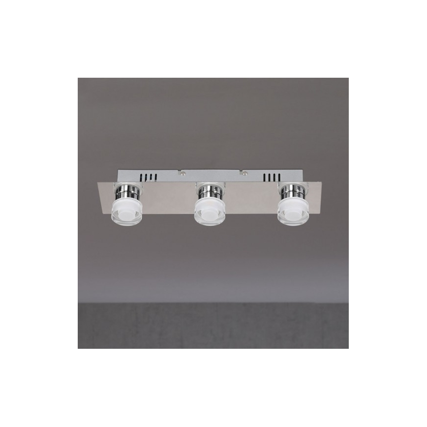 Wofi 7848.03.54.0044 -LED Vonios lubinis šviestuvas LORIENT 3xLED/4W/230V IP23